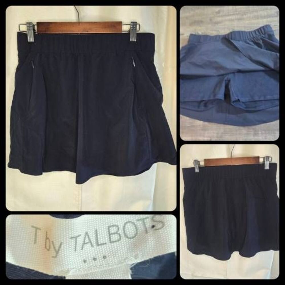 T By Talbots skort skirt,  Navy blue size med petite new with tag
